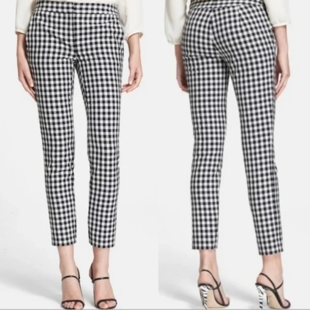 NWOT Diane von Furstenberg Genesis Gingham Pants Women’s Size 0 - Picture 3 of 15